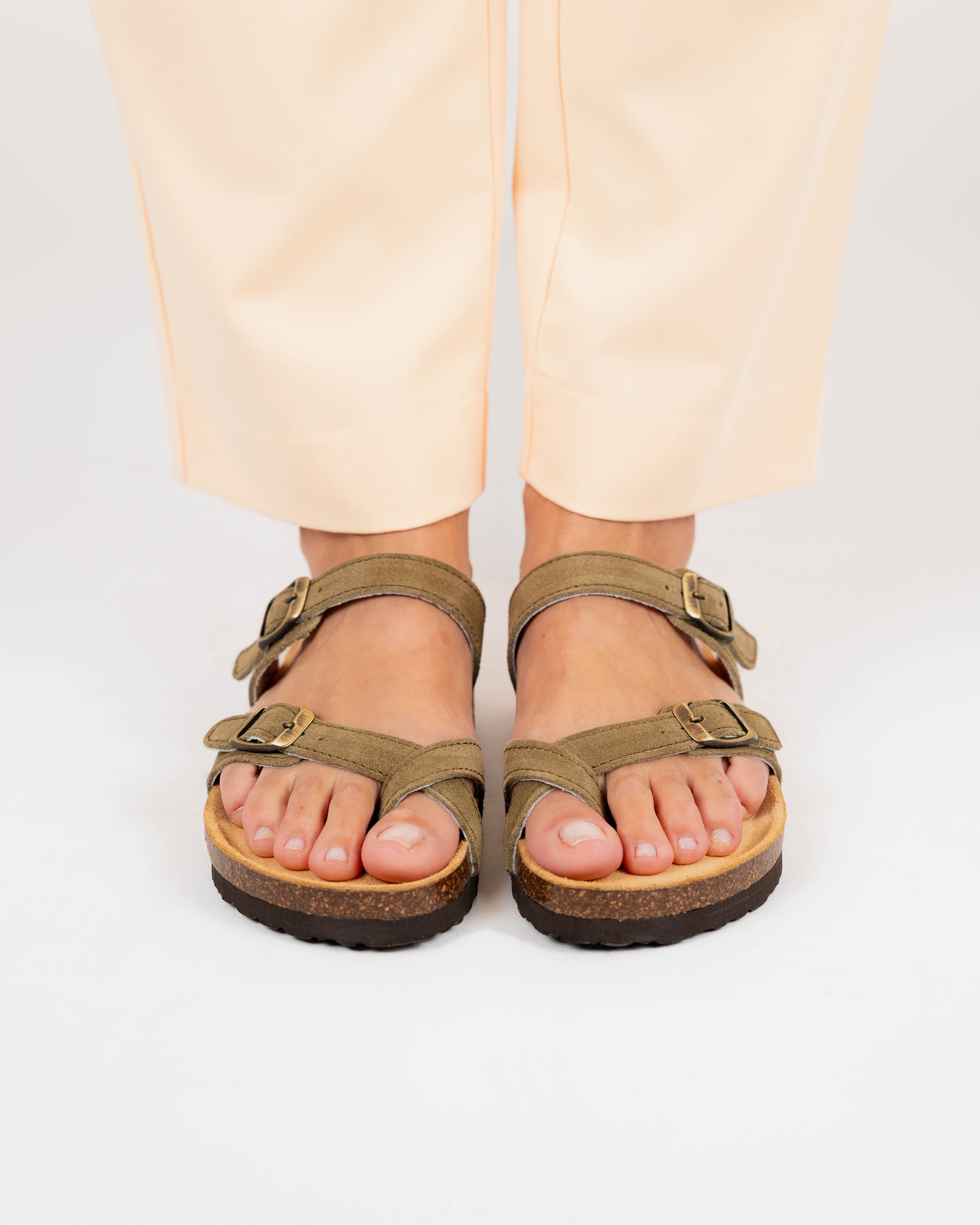 Gamuza ámbar verde caqui