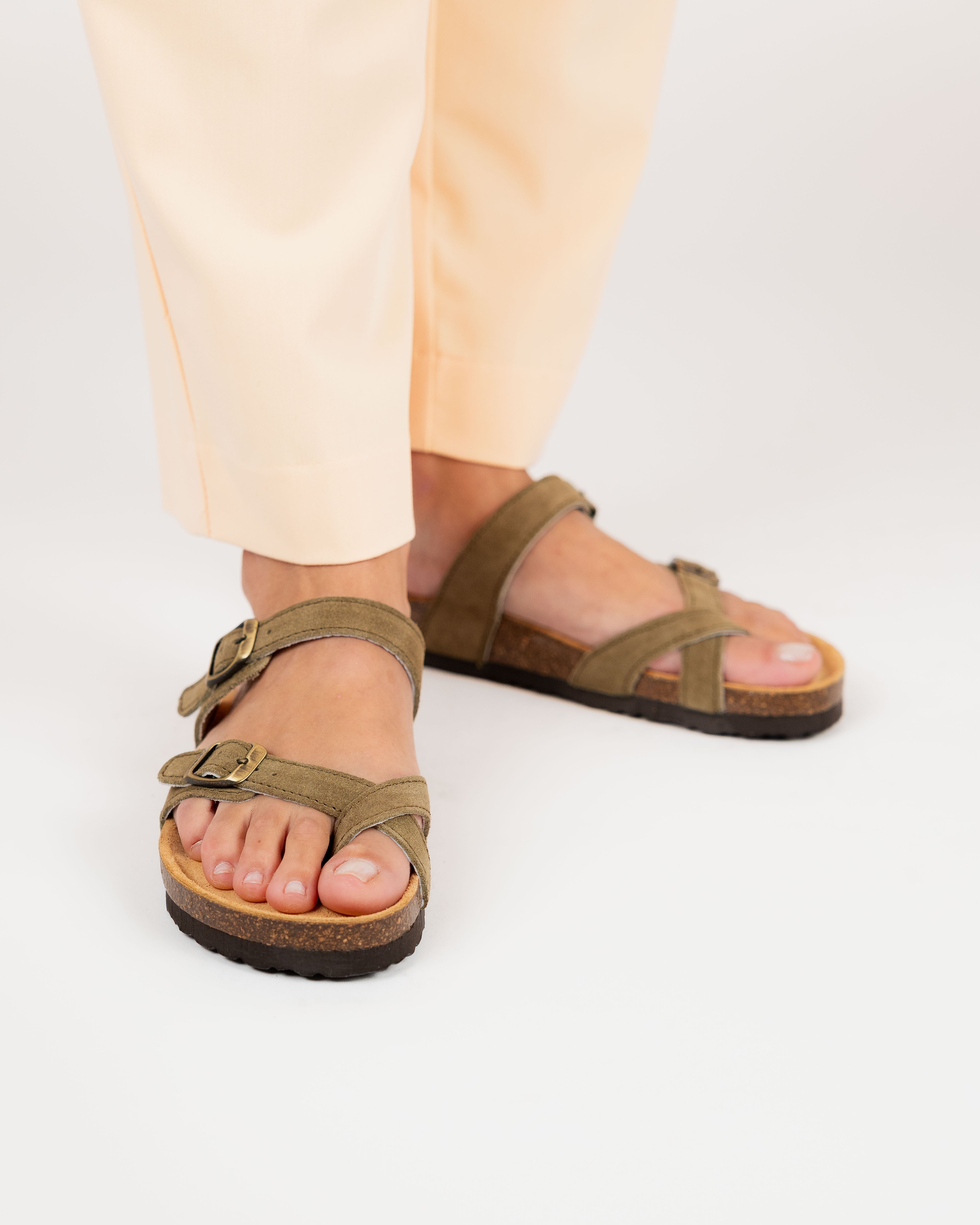 Gamuza ámbar verde caqui