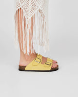 Opala Wide Suede Yellow