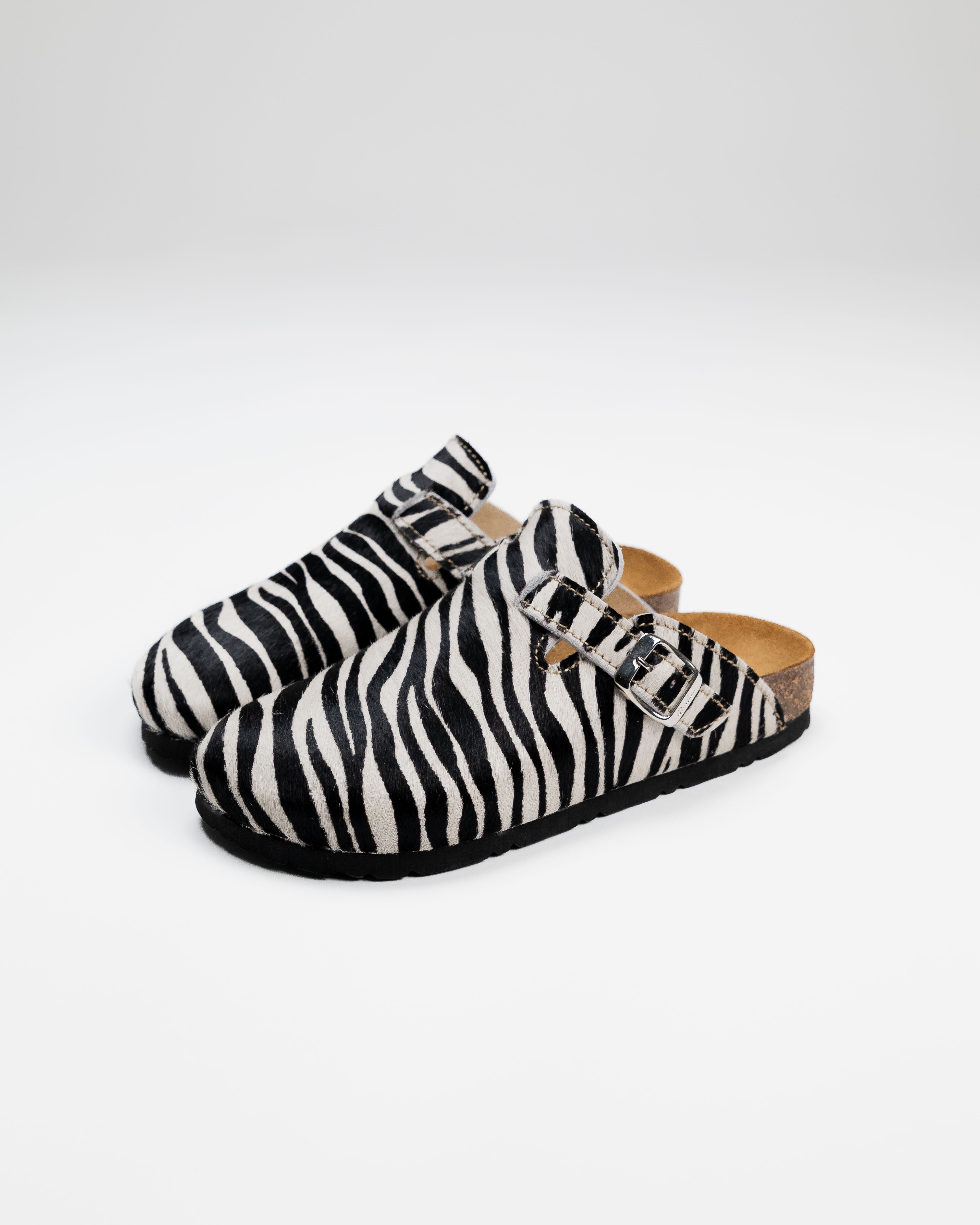 Mules Wide Zebra
