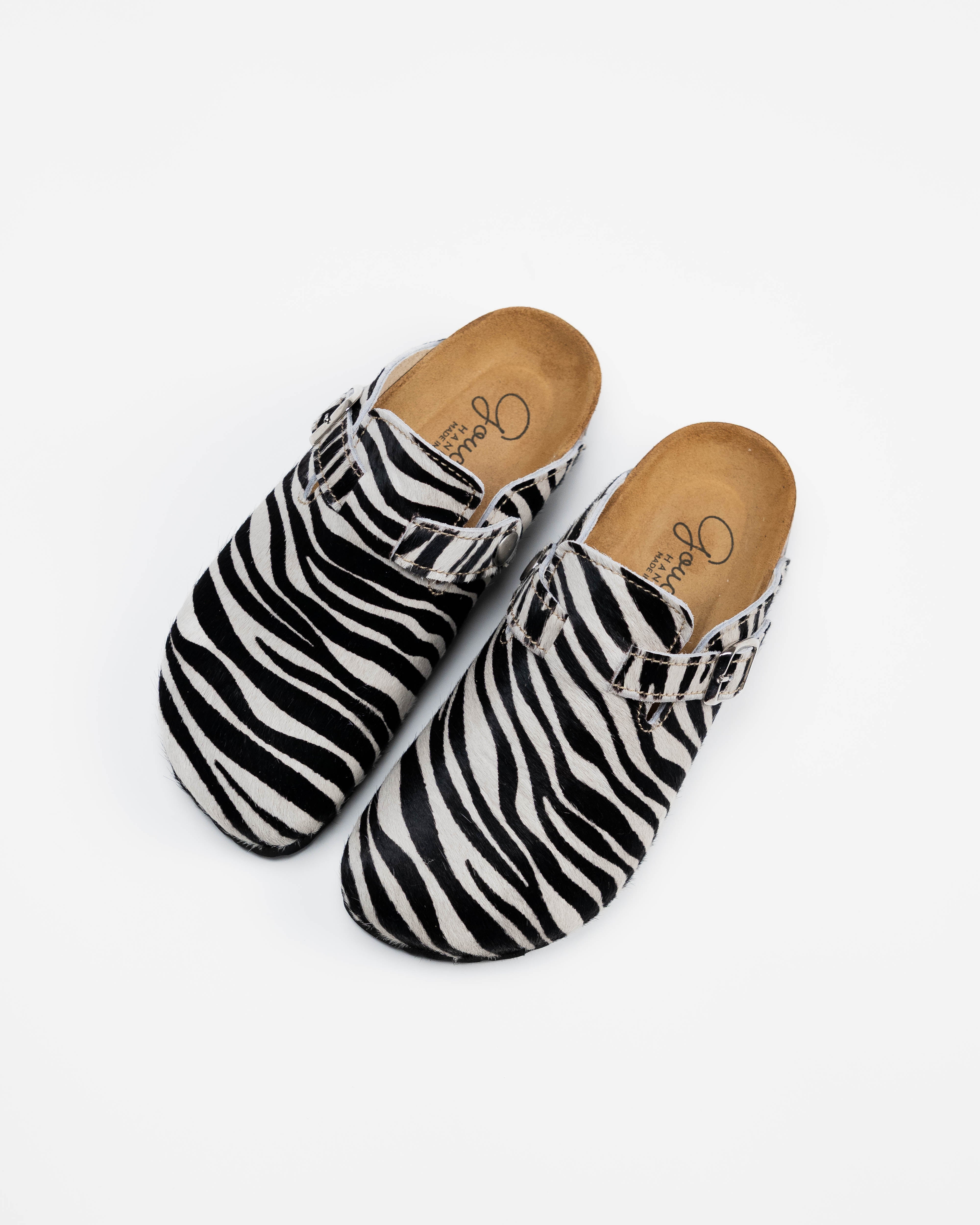 Mules Wide Zebra