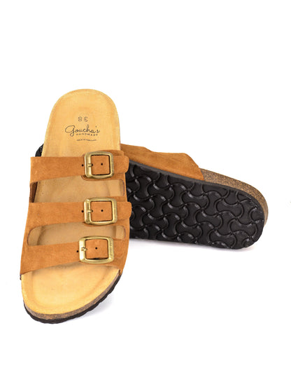 Chinelo Jade Camurça - Camel