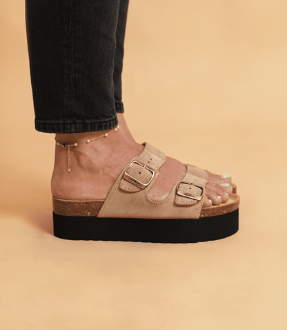 Opal Platform Suede Sand