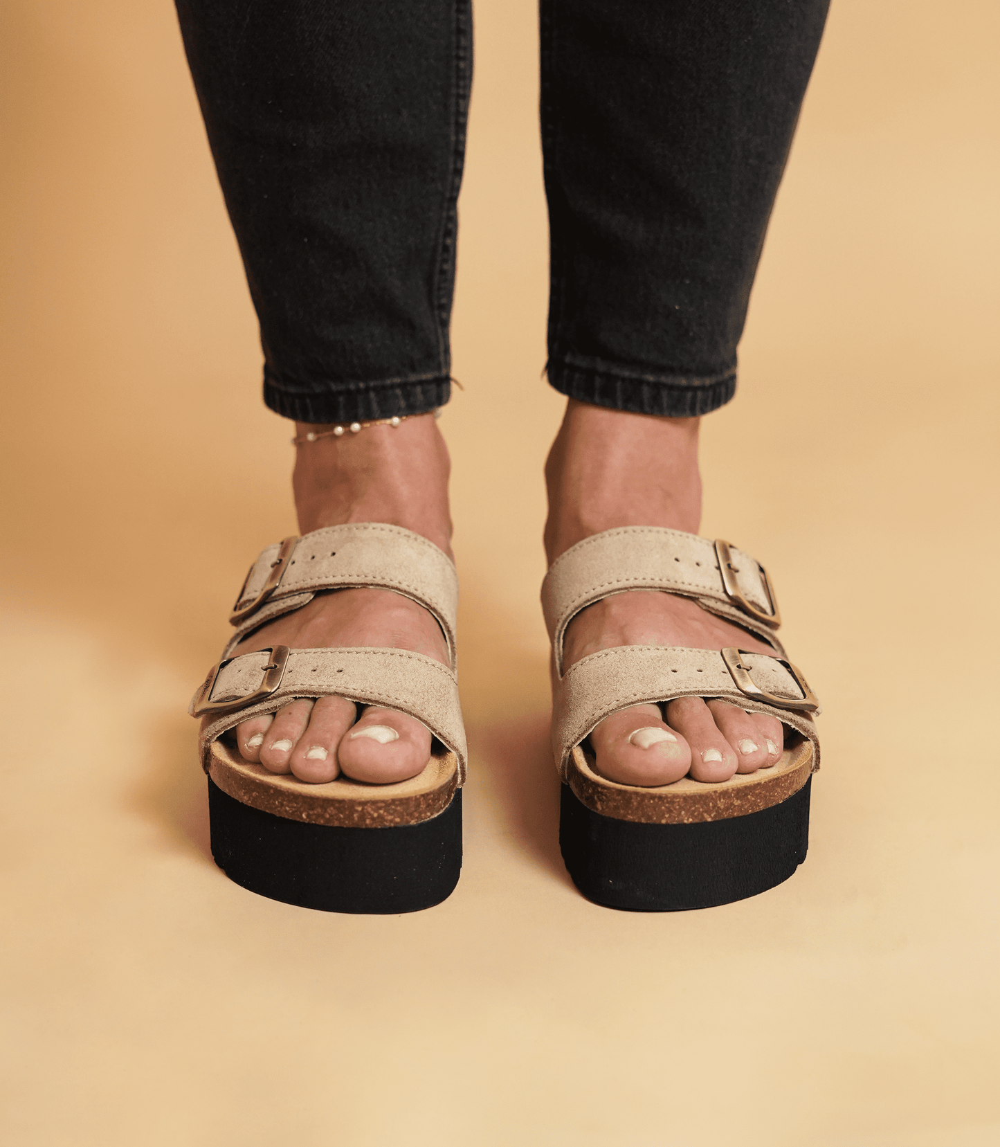 Opal Platform Suede Sand