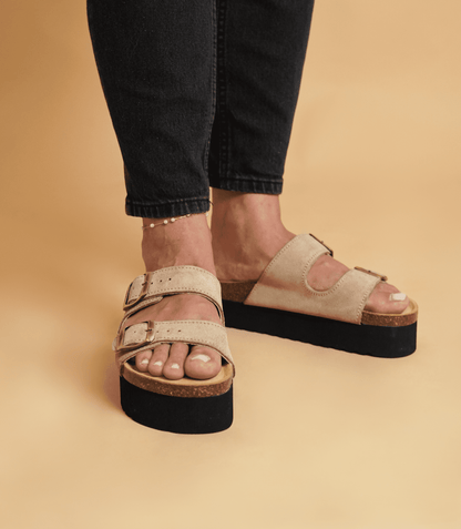 Opal Platform Suede Sand