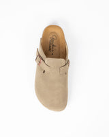 Taupe Suede Mules