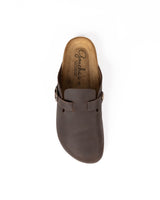 Wide Chocolate Skin Mules