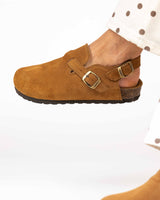 Sandália Mules Camurça Camel