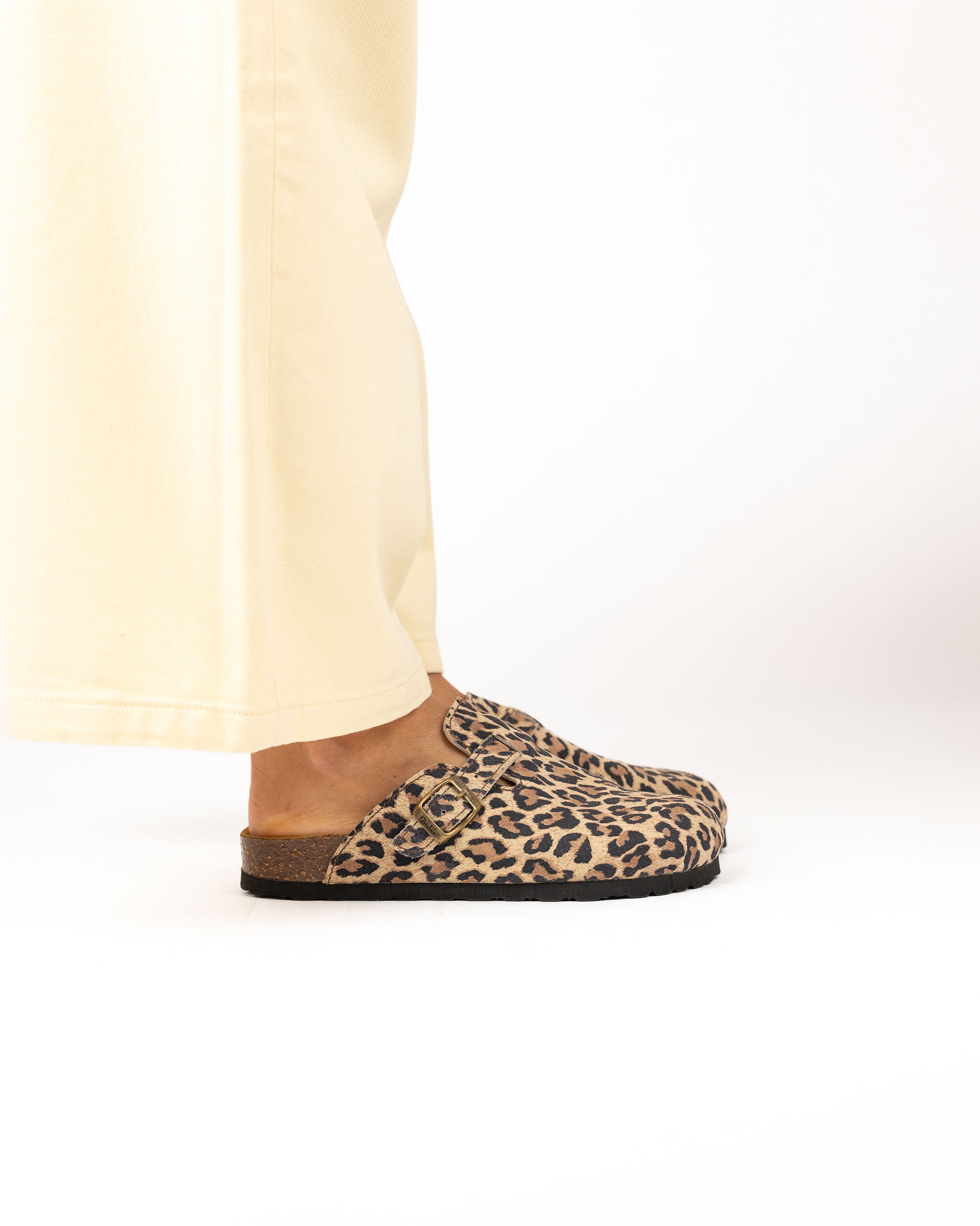 Leopard Suede Mules