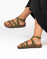 Sandália Âmbar Pele Khaki