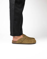 Mules Camurça Khaki Homem