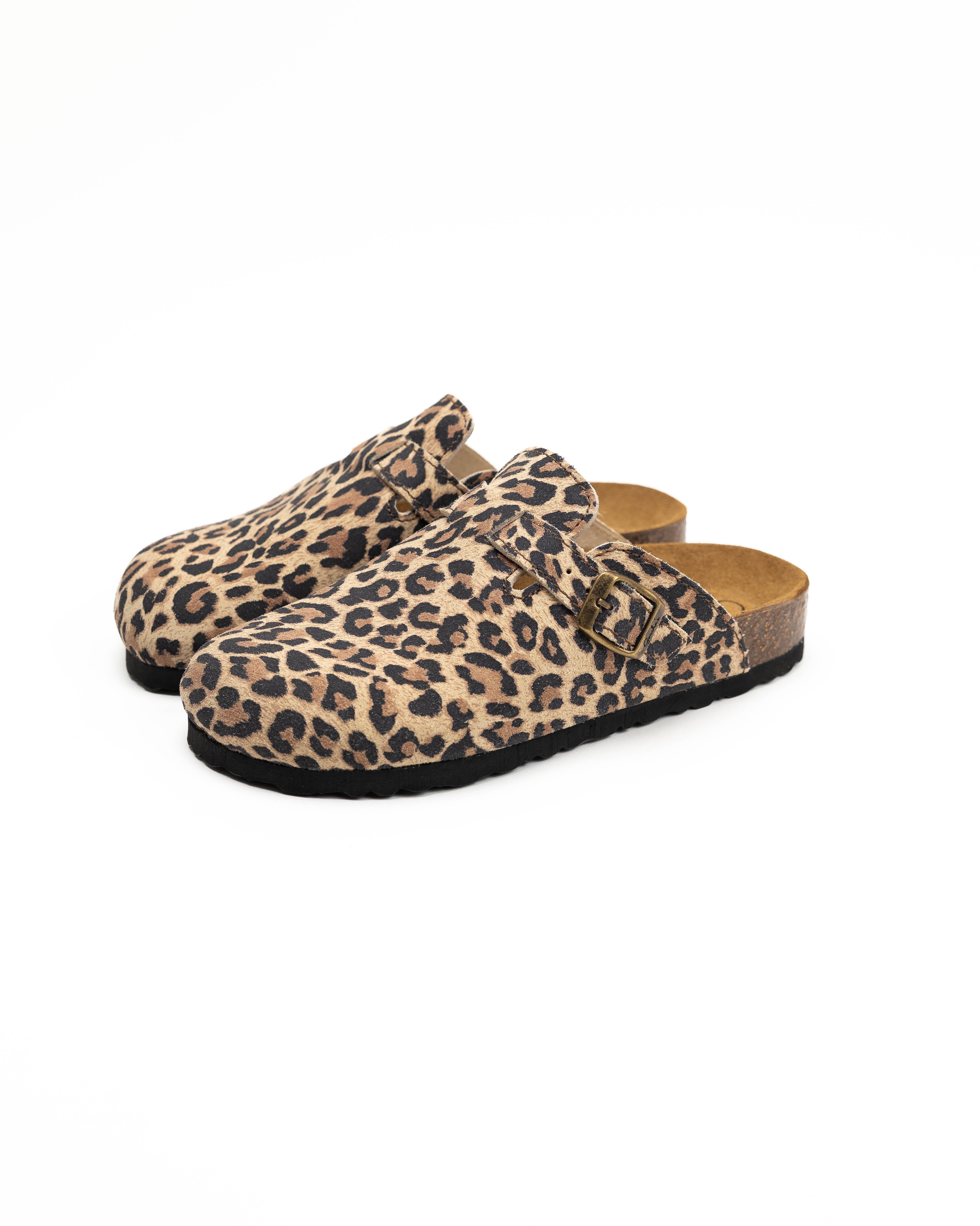 Leopard Suede Mules