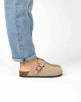 Mules Camurça Taupe