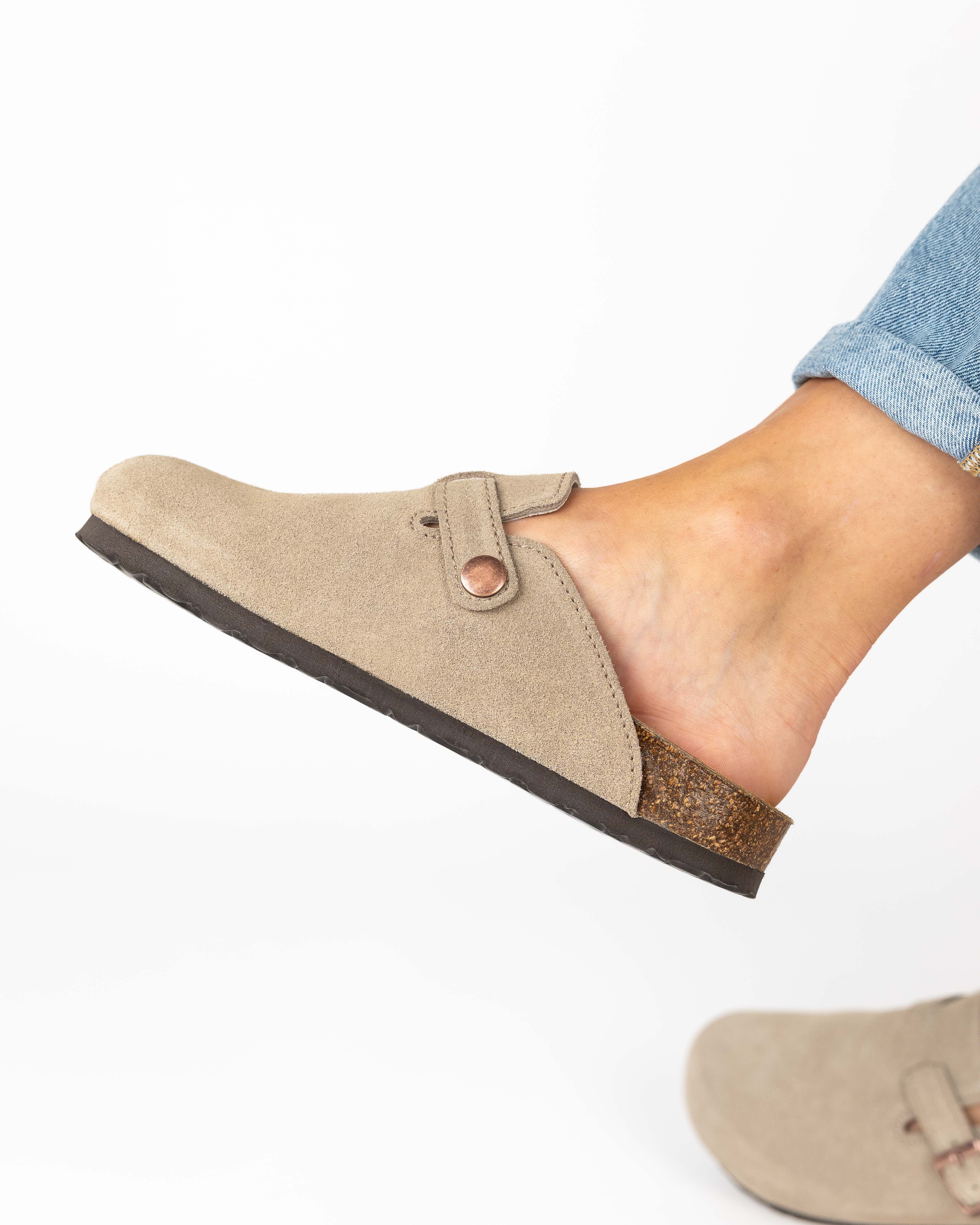 Mules Camurça Taupe
