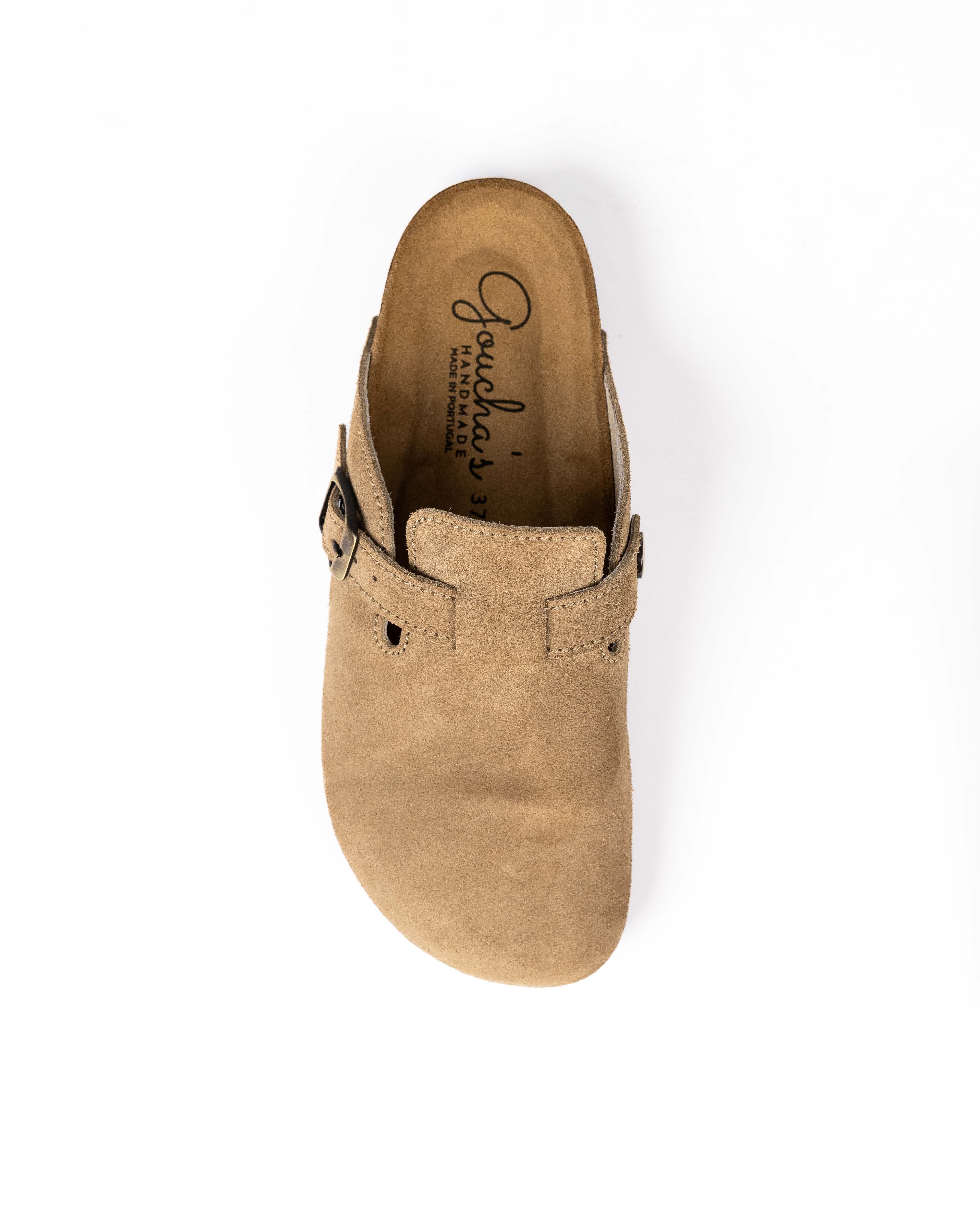 Wide Suede Sand Mules