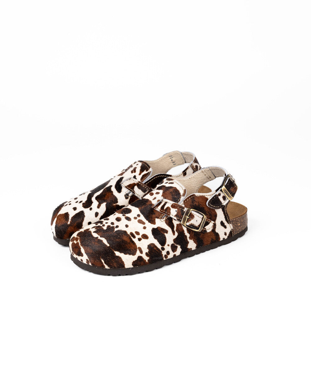 Sandalia mules ancha tricolor