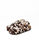 Sandalia mules ancha tricolor