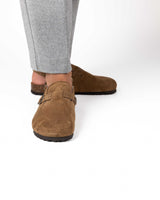 Wide Hazelnut Mules Sandals