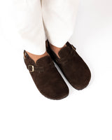 Wide Brown Mules Sandals