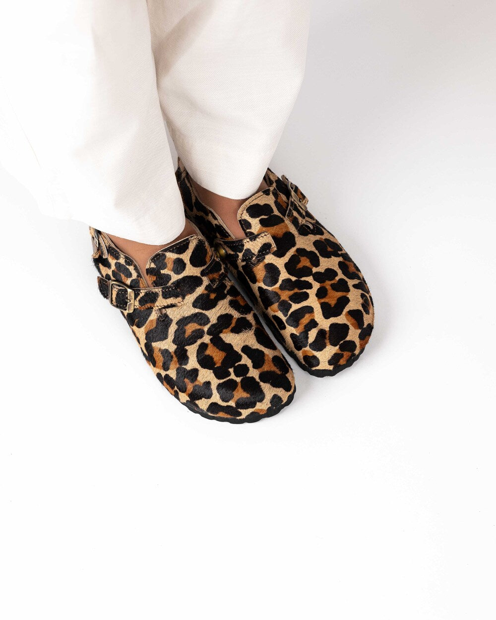 Mules anchos de leopardo