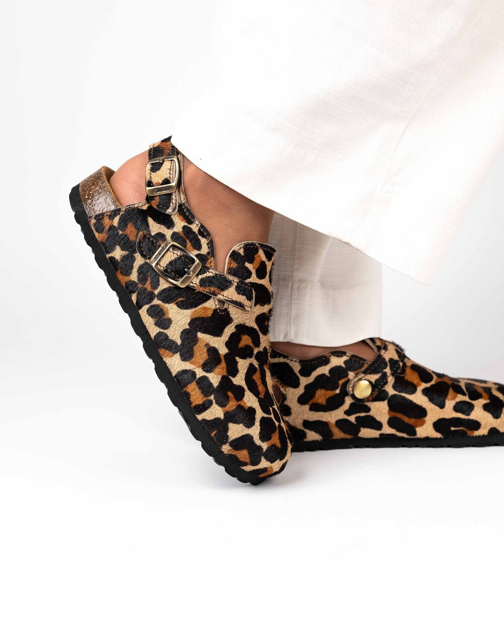 Mules anchos de leopardo