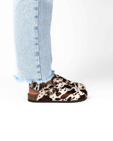 Sandalia mules ancha tricolor