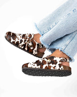 Sandalia mules ancha tricolor