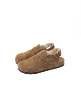 Wide Hazelnut Mules Sandals