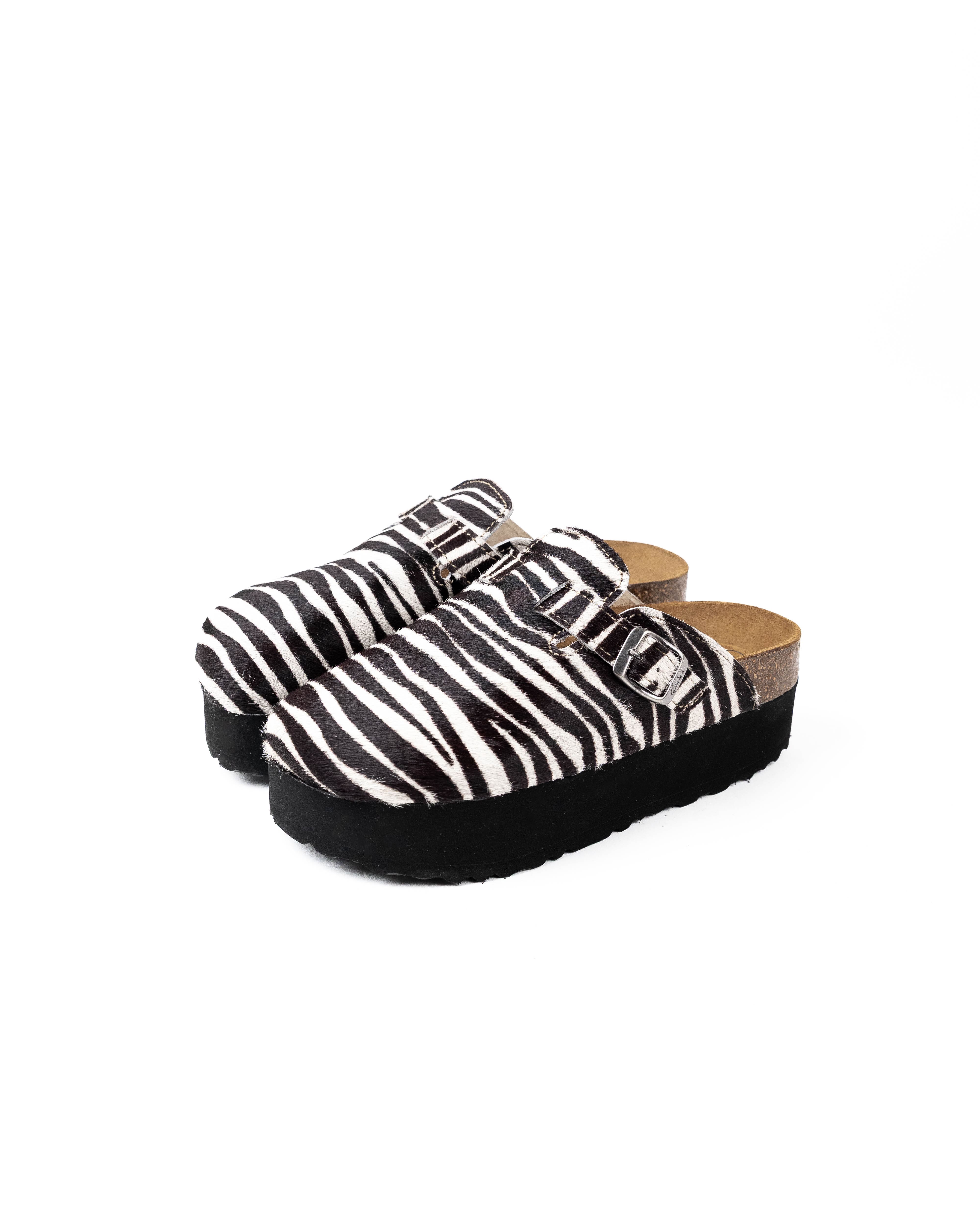 Wide Zebra Platform Mules