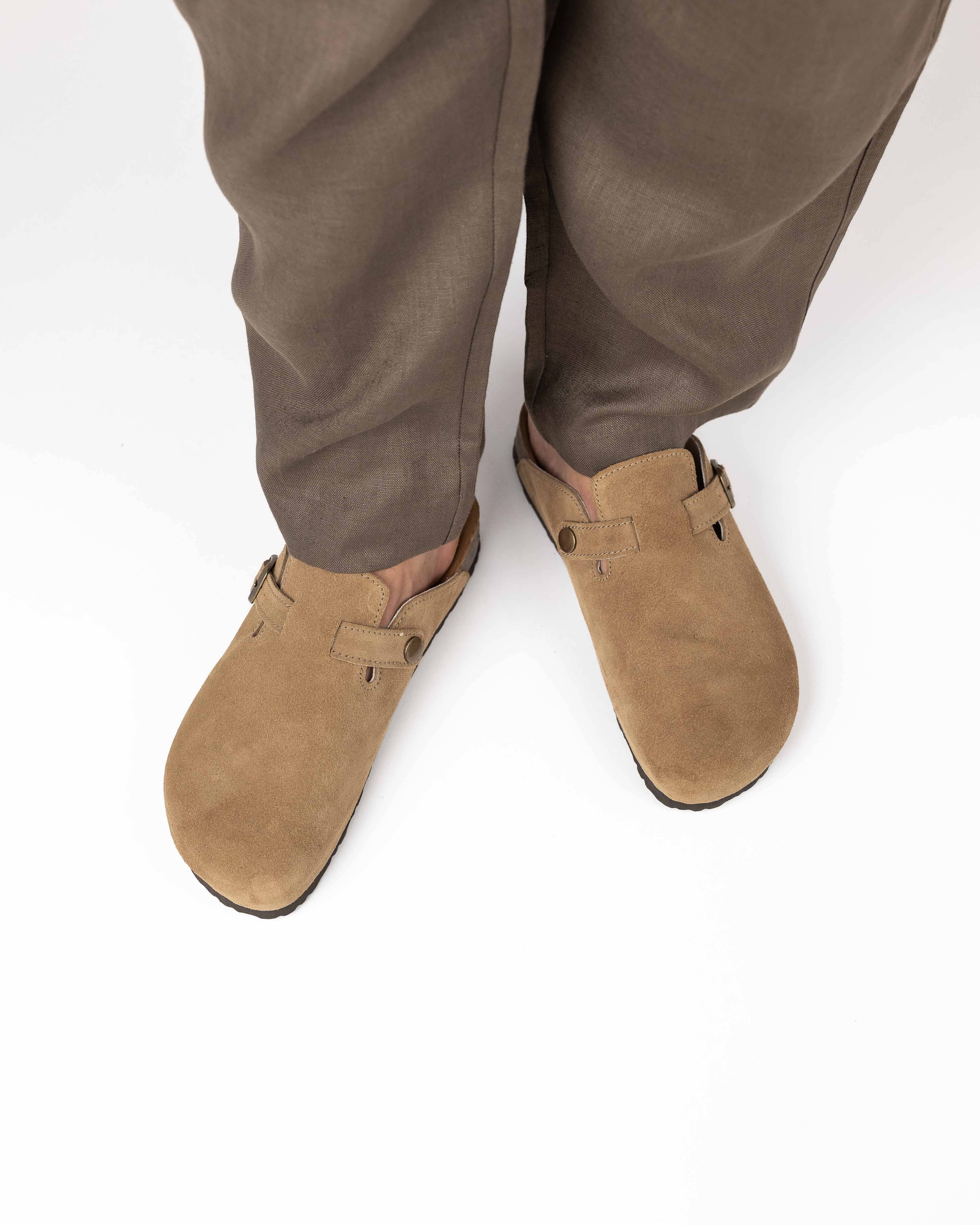 Sand Suede Mules