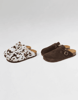 Mules Camurça + Mules Animal Print